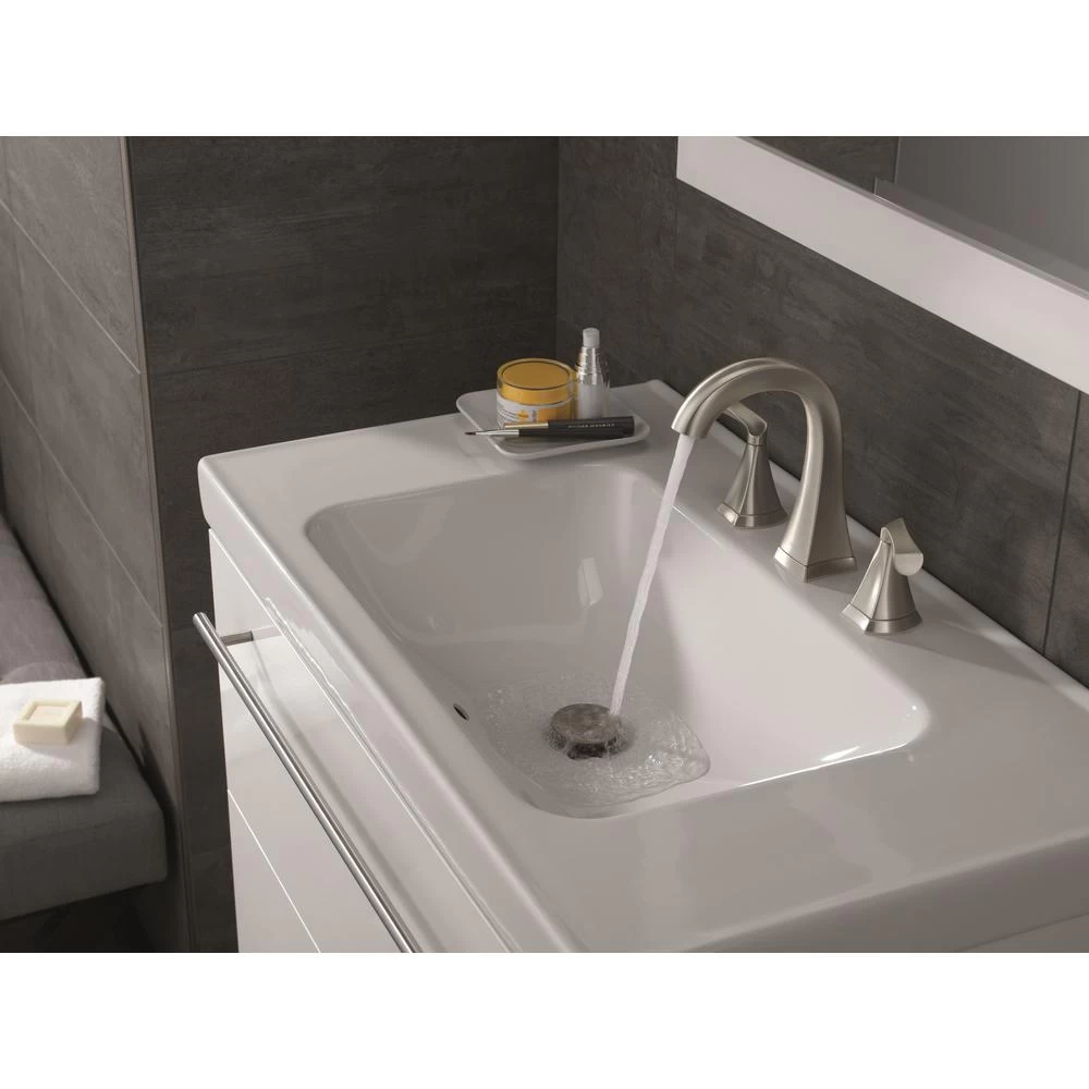 Pierce 8 In. Widespread 2-Handle Bathroom Faucet In SpotShield Brushed Nickel 4 Pierce 8 In. Widespread 2-Handle Bathroom Faucet In SpotShield Brushed Nickel - Image 2
