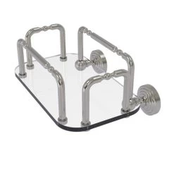 Allied Brass Waverly Place Wall Mounted Guest Towel Holder In Satin Nickel