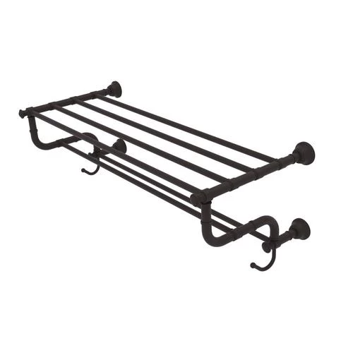 Allied Brass Carolina Collection 30-in Towel Shelf With Double Towel Bar In Oil Rubbed Bronze 3 Allied Brass Carolina Collection 30-in Towel Shelf With Double Towel Bar In Oil Rubbed Bronze