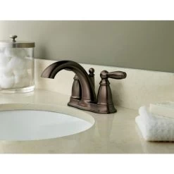 Moen Brantford Brushed Nickel 2-handle 4-in Centerset WaterSense Bathroom Sink Faucet With Drain 10 Moen Brantford Brushed Nickel 2-handle 4-in Centerset WaterSense Bathroom Sink Faucet With Drain -Master Lock Store 026508161005 09103591 1800x1800