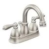 New Lower Price; Moen Caldwell Spot Resist Brushed Nickel 2-Handle 4-in Centerset WaterSense Bathroom Sink Faucet With Drain -Master Lock Store 026508262368 1800x1800
