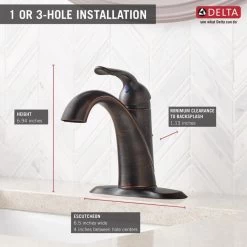 Delta Lahara Venetian Bronze 1-handle Single Hole/4-in Centerset WaterSense Bathroom Sink Faucet With Drain -Master Lock Store 034449594608 04873550 1800x1800