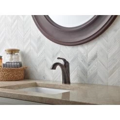 Delta Lahara Venetian Bronze 1-handle Single Hole/4-in Centerset WaterSense Bathroom Sink Faucet With Drain -Master Lock Store 034449594608 09909426 1800x1800