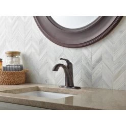 Delta Lahara Venetian Bronze 1-handle Single Hole/4-in Centerset WaterSense Bathroom Sink Faucet With Drain -Master Lock Store 034449594608 10609499 1800x1800