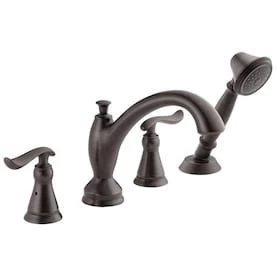 Valspar Delta Linden Venetian Bronze 2-Handle Residential Deck Mount Roman Bathtub Faucet With Hand Shower 3 Valspar Delta Linden Venetian Bronze 2-Handle Residential Deck Mount Roman Bathtub Faucet With Hand Shower