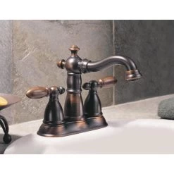 Delta Victorian Venetian Bronze 2-handle 4-in Centerset WaterSense Bathroom Sink Faucet With Drain -Master Lock Store 034449680660 09888201 1800x1800