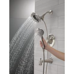 Delta Linden Stainless 1-Handle Bathtub And Shower Faucet