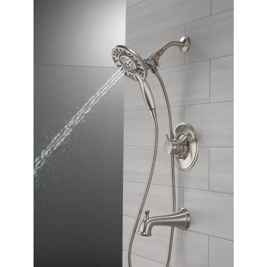 Delta Linden Stainless 1-Handle Bathtub And Shower Faucet 12 Delta Linden Stainless 1-Handle Bathtub And Shower Faucet - Image 10