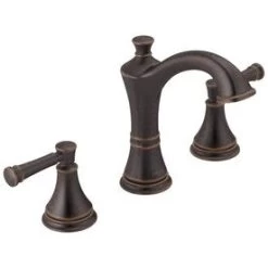 Delta Valdosta Venetian Bronze 2-Handle Widespread WaterSense Bathroom Sink Faucet With Drain