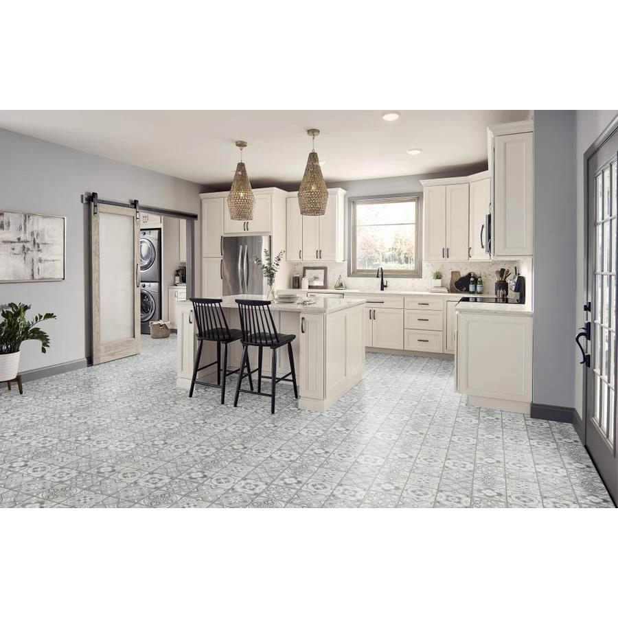 STAINMASTER SoftStep Plus 12-ft W Cut-to-Length White Sand Stone Look Low-Gloss Finish Sheet Vinyl 4 STAINMASTER SoftStep Plus 12-ft W Cut-to-Length White Sand Stone Look Low-Gloss Finish Sheet Vinyl - Image 2