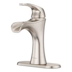 Pfister Jaida Brushed Nickel 1-handle Single Hole/4-in Centerset WaterSense Bathroom Sink Faucet With Drain -Master Lock Store 038877604090 16801826 1800x1800