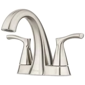 Pfister Masey Brushed Nickel 2-Handle 4-in Centerset WaterSense Bathroom Sink Faucet With Drain 3 Pfister Masey Brushed Nickel 2-Handle 4-in Centerset WaterSense Bathroom Sink Faucet With Drain