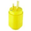 Hubbell 15-Amp-Volt Yellow 3-Wire Grounding Plug