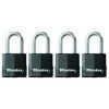 Master Lock 4-Pack 1.875-in Steel Keyed Padlock