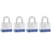 Master Lock 4-Pack 1.56-in Steel Keyed Padlock