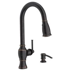 Marchand Single Handle Pull-Down Sprayer Kitchen Faucet In Legacy Bronze