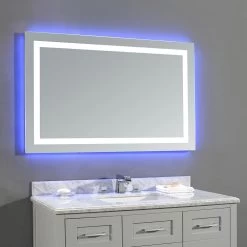 43.3 In. W X 27.6 In. H Frameless Rectangular LED Light Bathroom Vanity Mirror In Mirror -Master Lock Store 07b5e22775f7ad60f6e8294bfc1b62f4 1800x1800