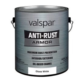 Valspar Gloss Anti-Rust Armor White Enamel Interior/Exterior Paint (Actual Net Contents: 128-fl Oz) 3 Valspar Gloss Anti-Rust Armor White Enamel Interior/Exterior Paint (Actual Net Contents: 128-fl Oz)