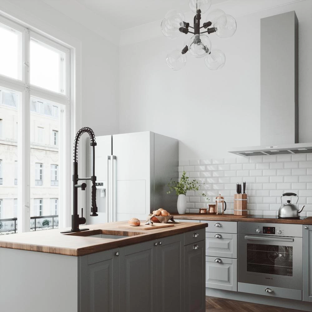 Zurich Single-Handle Pull-Down Sprayer Kitchen Faucet With Deck Plate In Matte Black 9 Zurich Single-Handle Pull-Down Sprayer Kitchen Faucet With Deck Plate In Matte Black - Image 7