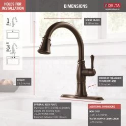 Cassidy Single-Handle Pull-Down Sprayer Kitchen Faucet In Venetian Bronze -Master Lock Store 08c9062c37f9362e24e5051ff07f289e 1800x1800