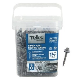 Teks #9 X 1-1/2-in Zinc-Plated Zinc-Plated Self-Drilling Roofing Screws (400-Count) 3 Teks #9 X 1-1/2-in Zinc-Plated Zinc-Plated Self-Drilling Roofing Screws (400-Count)