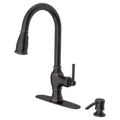 Marchand Single Handle Pull-Down Sprayer Kitchen Faucet In Legacy Bronze -Master Lock Store 0a2321c87cbc551c03be18ad8fab4383 1800x1800