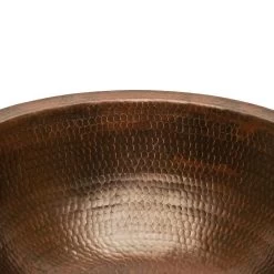 Premier Copper Products Under-Counter Round Hammered Copper Bathroom Sink In Oil Rubbed Bronze -Master Lock Store 16fc14f8eb3cbb4b88258b736d0a47ea 1800x1800