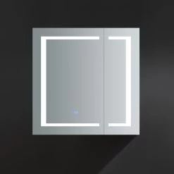 Spazio 30 In. W X 30 In. H Recessed Or Surface Mount Medicine Cabinet With LED Lighting And Mirror Defogger -Master Lock Store 179982b033c80e20d4736ae7e788967f 1800x1800