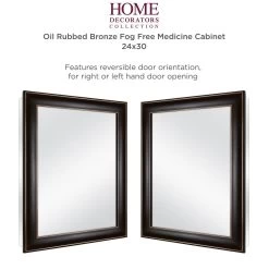 24 In. X 30 In. Fog Free Recessed Or Surface Mount Medicine Cabinet In Oil Rubbed Bronze -Master Lock Store 1ba734236f6763c3be107d63c0b7e2cc 1800x1800