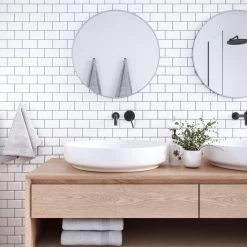 Crystiles 12"x12" Subway White Vinyl Peel And Stick Backsplash Tile, Pro Series Thicker Version, 4-Sheet Pack -Master Lock Store 1e71f22c faa1 460f 8211 a8c0af847b41.4ae23ac380a5d891ff82c182907ea146 1800x1800