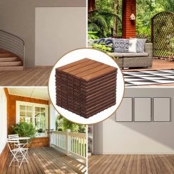 Kinbor 12'' X 12'' Patio Pavers Wood Interlocking Flooring Deck 10 Packs Tiles Brown Painted -Master Lock Store 1e7f59c7 7db0 4ac0 9e3b d16af201a342.8096799f498ab023f77e53d78c12e805 1800x1800