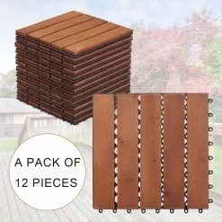 Kinbor 12'' X 12'' Patio Pavers Wood Interlocking Flooring Deck 10 Packs Tiles Brown Painted -Master Lock Store 217d77e2 6267 430b a53d 8e8760db5c6f.6c12ef1ef34f1b9fb71533567e76c171 1800x1800