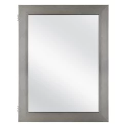 20 In. X 26 In. Recessed Or Surface Mount Framed Medicine Cabinet In Pewter