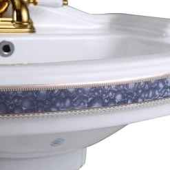 India Reserve 22-7/8 In. Pedestal Combo Bathroom Sink In White Vessel Sink Basin With Blue And Gold Design Overflow -Master Lock Store 23067a29e8b3585cd6b69c99a2c37005 1800x1800