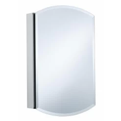 Archer 20 In. W X 31 In. H Single Door Mirrored Recessed Medicine Cabinet In Anodized Aluminum