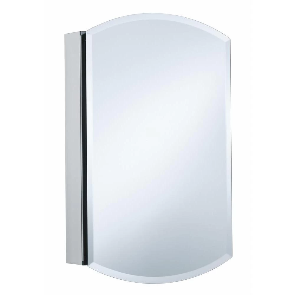Archer 20 In. W X 31 In. H Single Door Mirrored Recessed Medicine Cabinet In Anodized Aluminum 3 Archer 20 In. W X 31 In. H Single Door Mirrored Recessed Medicine Cabinet In Anodized Aluminum