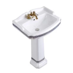 India Reserve 22-7/8 In. Pedestal Combo Bathroom Sink In White Vessel Sink Basin With Blue And Gold Design Overflow -Master Lock Store 3a601ba7441a70befb117f91b248c4e2 1800x1800