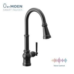 U By Moen Paterson Single-Handle Pull-Down Sprayer Smart Kitchen Faucet With Voice Control And PowerBoost In Matte Black -Master Lock Store 3ac1420467b57fd59f0010e17ed7aa39 1800x1800