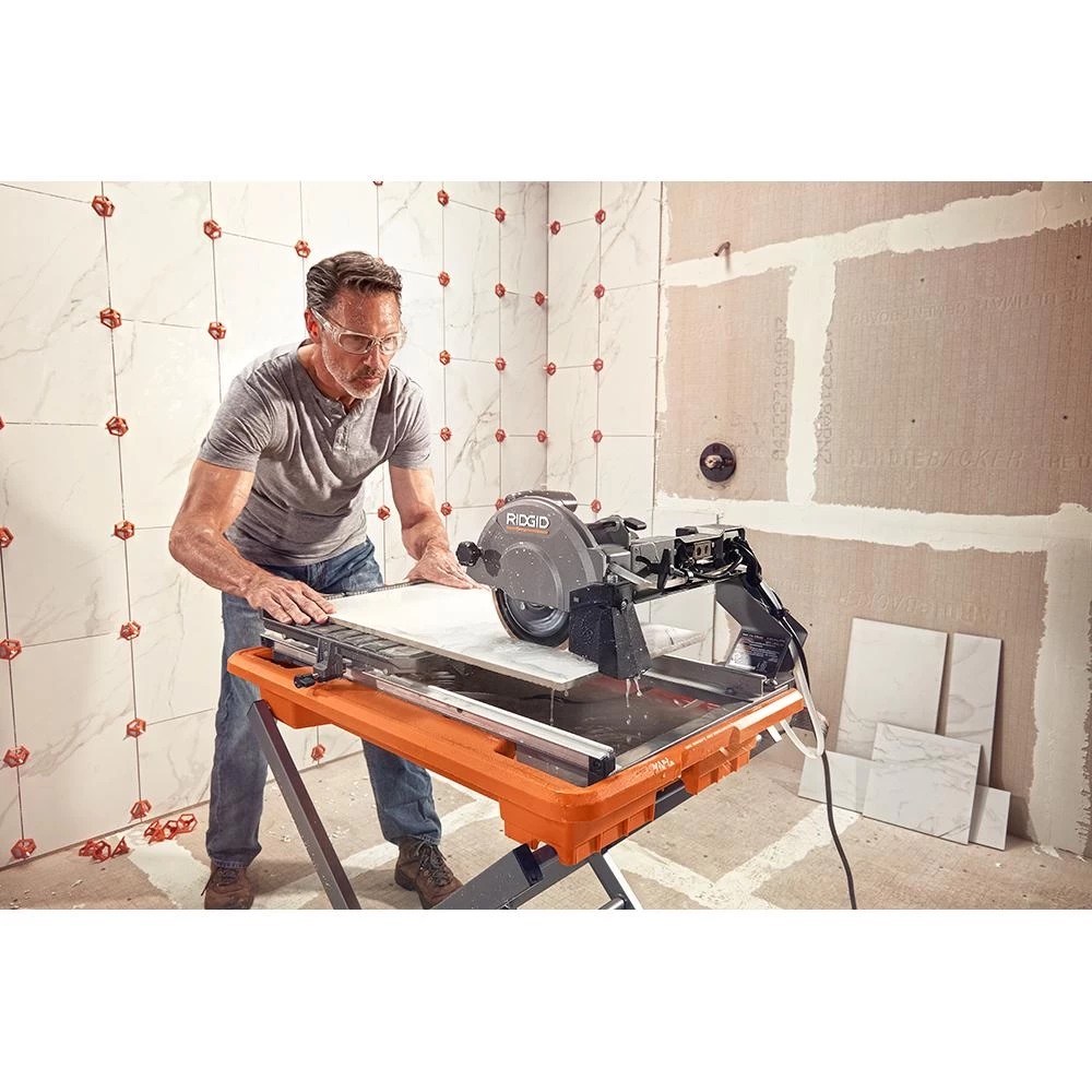RIDGID 9 Amp Corded 7 In. Wet Tile Saw With Stand 15 RIDGID 9 Amp Corded 7 In. Wet Tile Saw With Stand - Image 13