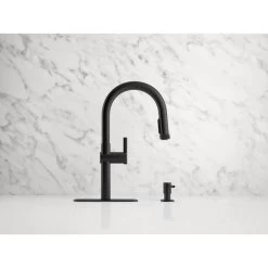 Rune Single-Handle Pull-Down Sprayer Kitchen Faucet In Matte Black -Master Lock Store 3da83c8484504db4ddc3f365cd0d5c84 1800x1800