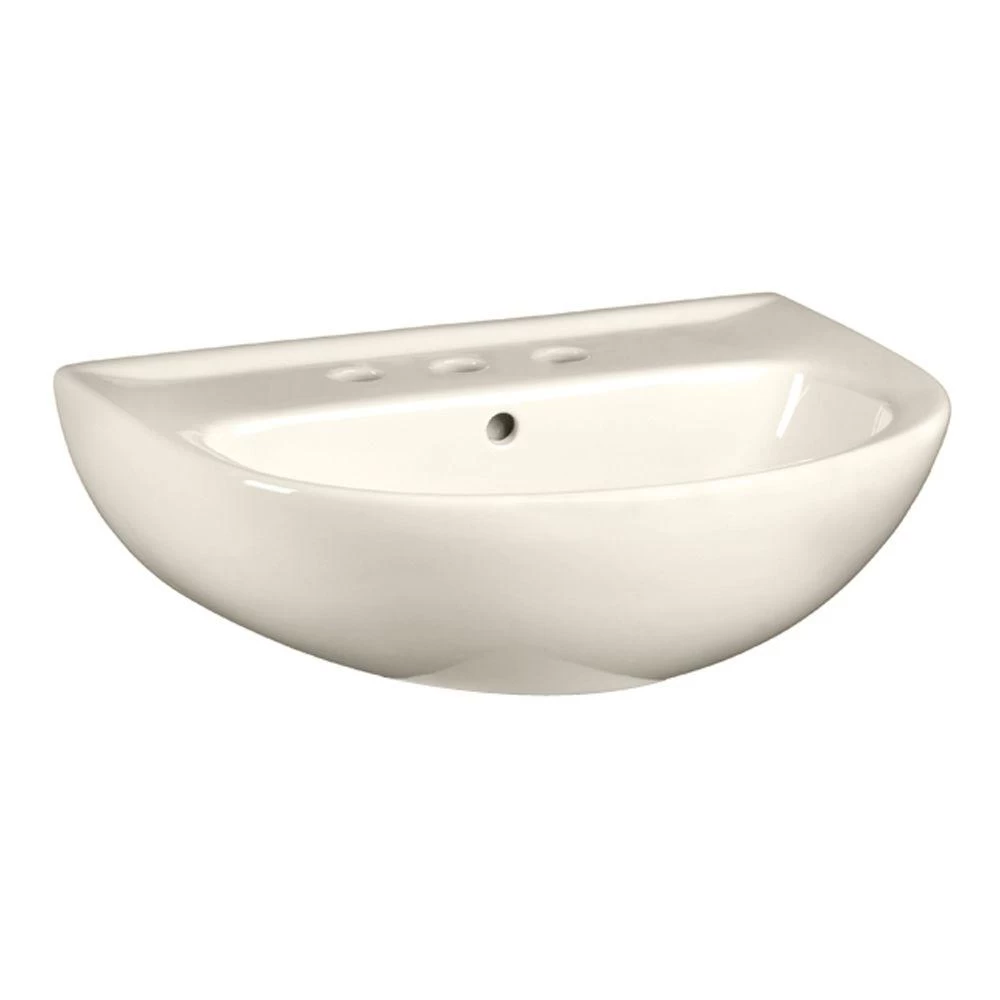 American Standard Evolution 5-1/2 In. Pedestal Sink Basin With 4 In. Faucet Centers In White 5 American Standard Evolution 5-1/2 In. Pedestal Sink Basin With 4 In. Faucet Centers In White - Image 3