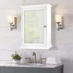 19-7/8 In. W X 28-1/4 In. H Fog Free Framed Recessed Mount Extended Storage Bathroom Medicine Cabinet In White -Master Lock Store 405a4156116c680925247417794d83d4 1800x1800