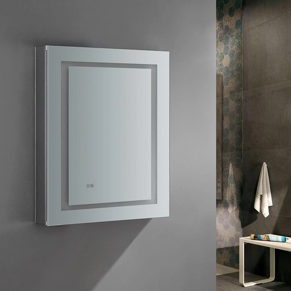 Spazio 24 In. W X 30 In. H Recessed Or Surface Mount Medicine Cabinet With LED Lighting, Mirror Defogger And Right Hinge 10 Spazio 24 In. W X 30 In. H Recessed Or Surface Mount Medicine Cabinet With LED Lighting, Mirror Defogger And Right Hinge - Image 8