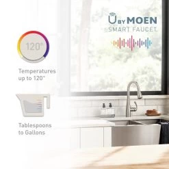 U By Moen Paterson Single-Handle Pull-Down Sprayer Smart Kitchen Faucet With Voice Control And PowerBoost In Matte Black -Master Lock Store 40feafb2d53d29974903dbe8295c022a 65309071 0f03 46a3 ac0f bb8c9c52c025 1800x1800