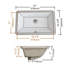 Boyel Living 21 In. X 13 In. Ceramic Rectangular Lavatory Undercounter Bathroom Sink In White -Master Lock Store 4b3a1b9636befae453e96a3612895542 1800x1800