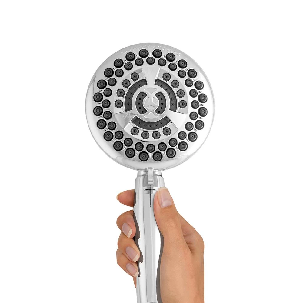 9-Spray 4.5 In. Single Wall Mount Low Flow Handheld Rain Shower Head In Chrome 11 9-Spray 4.5 In. Single Wall Mount Low Flow Handheld Rain Shower Head In Chrome - Image 9