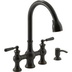 Capilano 2-Handle Bridge Farmhouse Pull-Down Kitchen Faucet With Soap Dispenser And Sweep Spray In Vibrant Stainless 20 Capilano 2-Handle Bridge Farmhouse Pull-Down Kitchen Faucet With Soap Dispenser And Sweep Spray In Vibrant Stainless -Master Lock Store 4e93b185f09dd7b6db840e1c9b3c538e 1800x1800