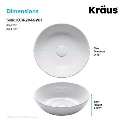 KRAUS Viva 13 In. Round Porcelain Ceramic Vessel Sink In White 20 KRAUS Viva 13 In. Round Porcelain Ceramic Vessel Sink In White -Master Lock Store 51a7c3411c8a1782d12c503fce47c056 1800x1800