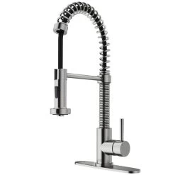 Edison Single-Handle Pull-Down Sprayer Kitchen Faucet With Deck Plate In Matte Black 15 Edison Single-Handle Pull-Down Sprayer Kitchen Faucet With Deck Plate In Matte Black -Master Lock Store 59153f9a85b108fd0cd581ccfd56047f 1800x1800