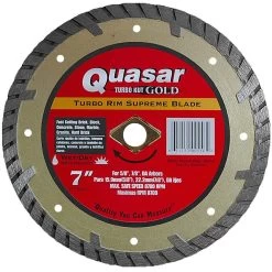 Quasar Turbo Kut Gold 7 In. Turbo Rim Supreme Diamond Blade -Master Lock Store 593bec3ff7ddd78faf97a649968e395d f1c22896 fc94 4b10 a36e b08070220857 1800x1800